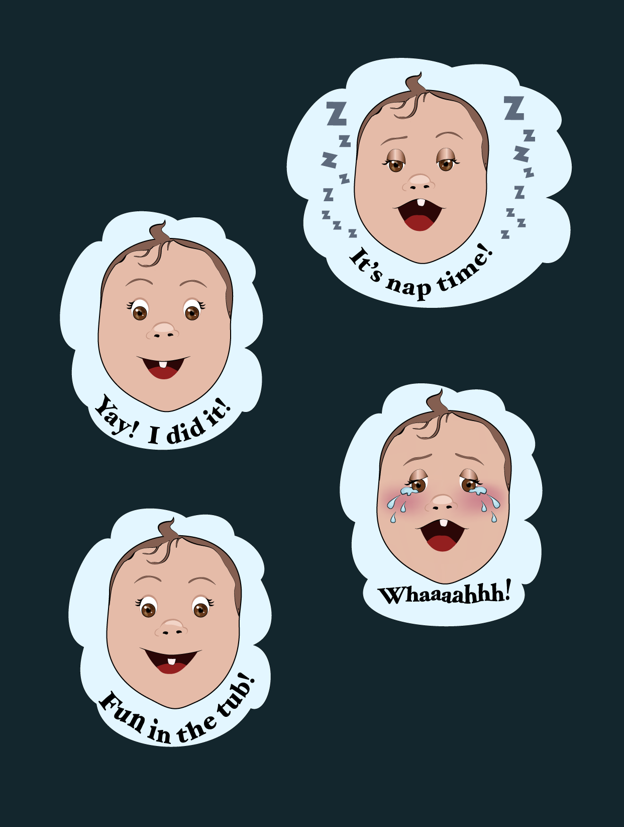 Baby Face Emoji Design
