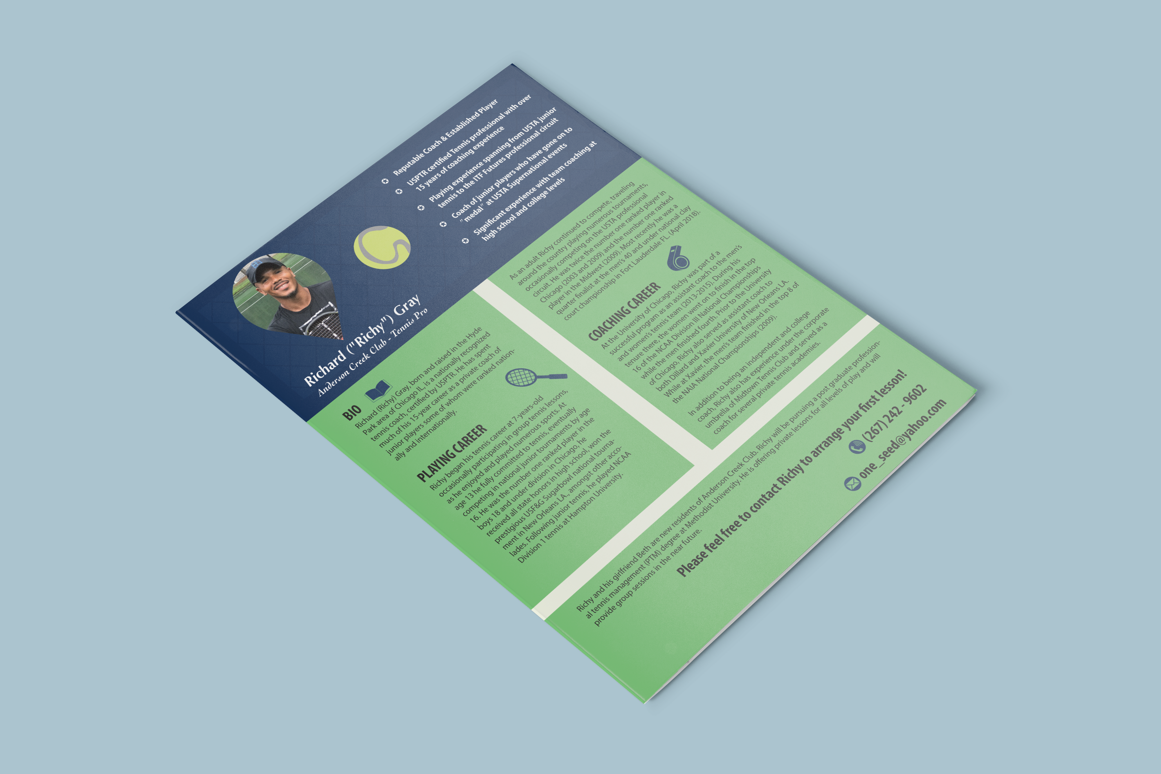 Tennis Flier Printed