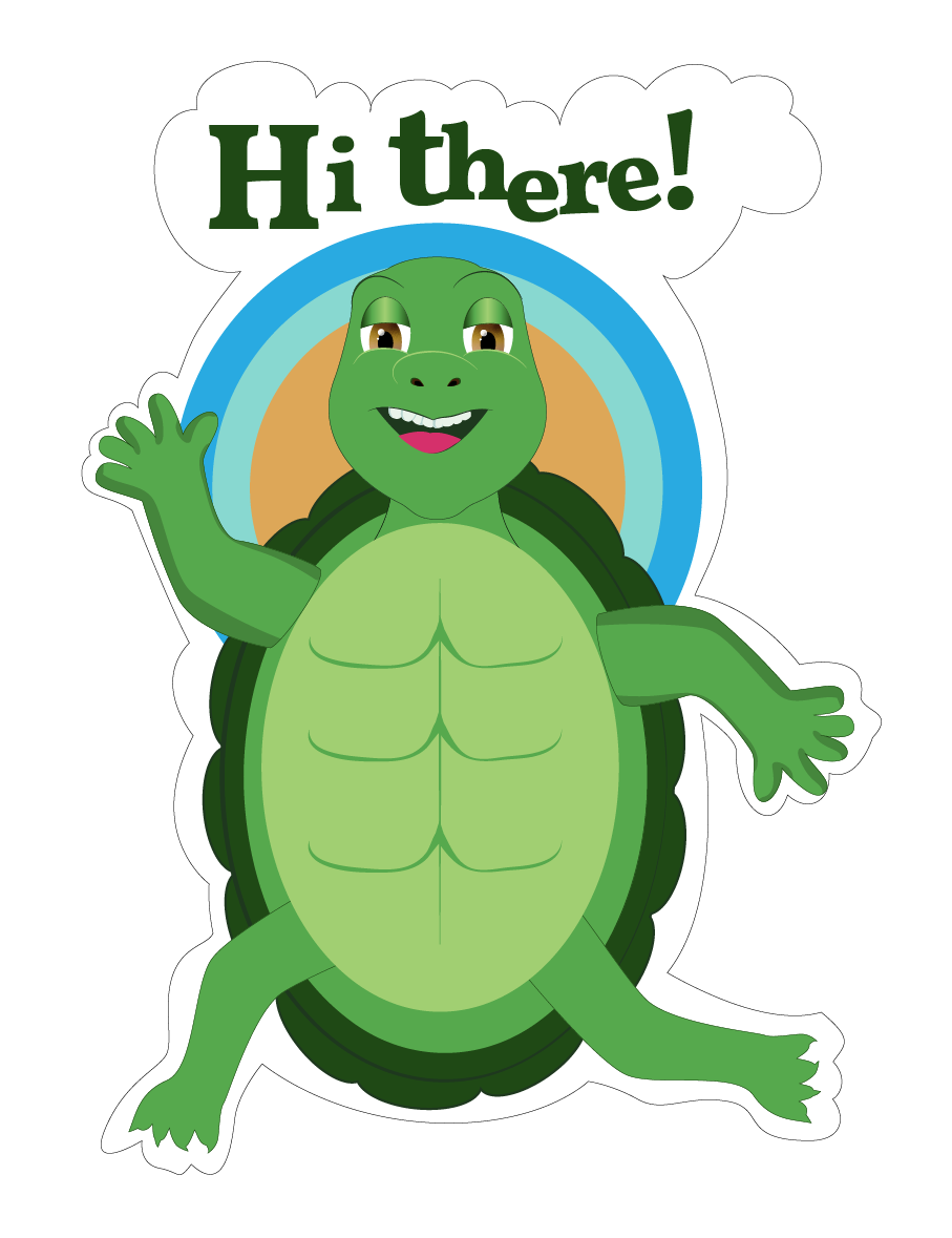 Turtle Emoji Hi There