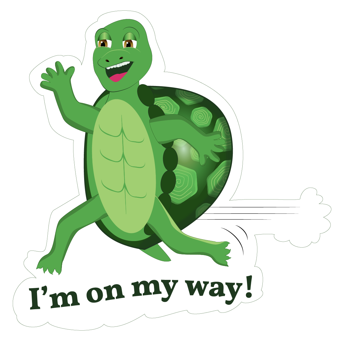 Turtle Emoji On My Way